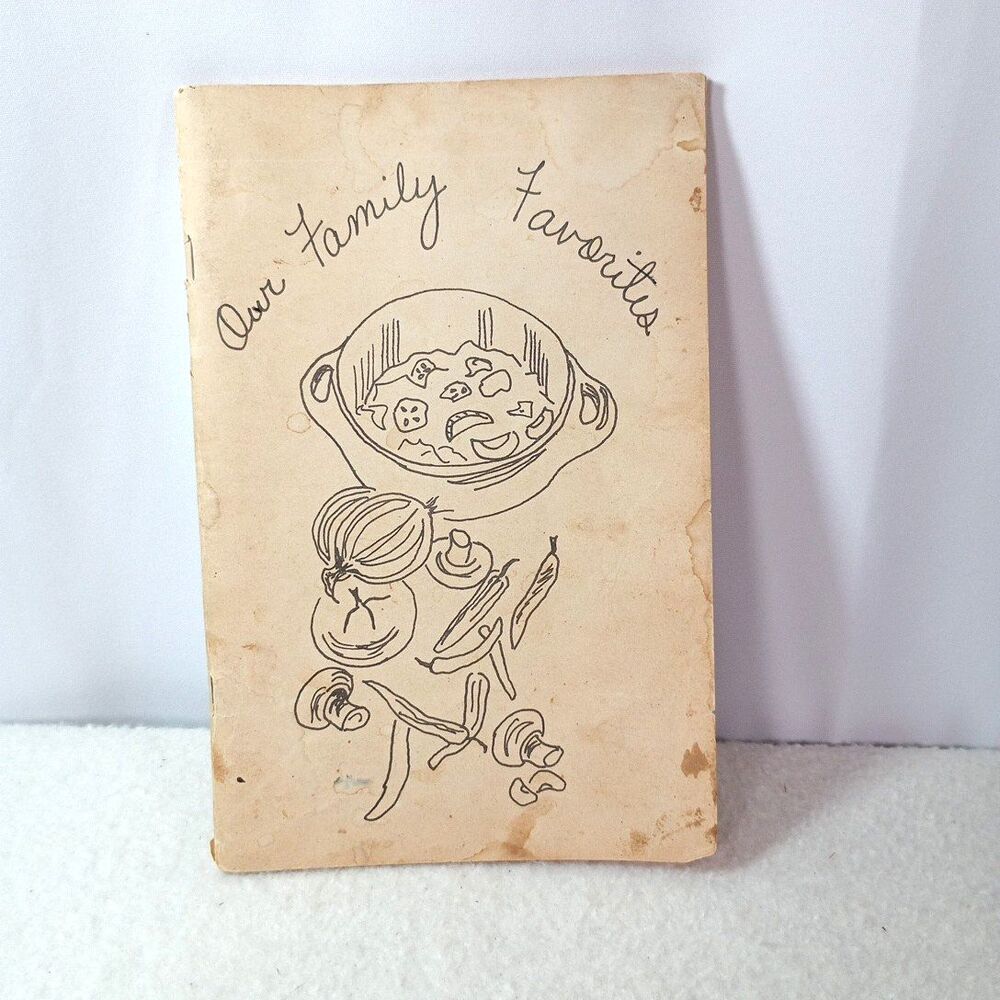 Vintage Handwritten Family Cookbook Our Family Favorites Recipes c1980s